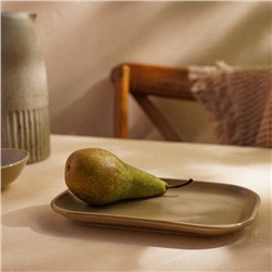 Блюдо фарфоровое SL Home «Песчаный бриз», 24.5×16.5 см, бежевый