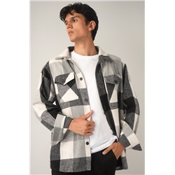 Мужская теплая рубашка в клетку Happyfox