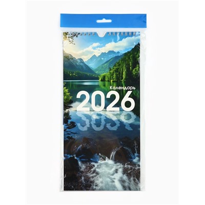 Календарь на ригеле «Природа 2026» 16.5×34 см