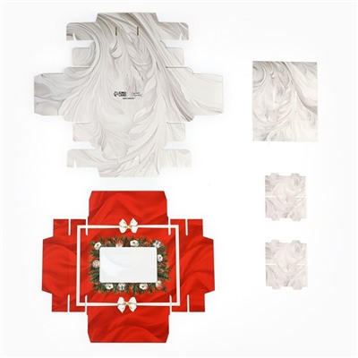 Коробка складная под 6 конфет новогодняя «Снежная сказка», 13.5×9.5×3.5 см