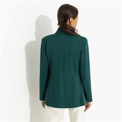 Жакет с асимметричным воротником, Дерзкий силуэт (зелёный)