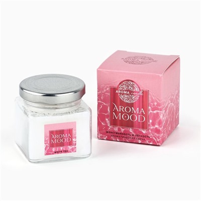 Свеча ароматическая Aroma mood аромасвеча, аромат белый чай, 5.3×5.8 см
