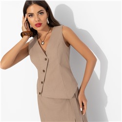 Жилет с асимметричной линией пуговиц, Секрет роскошного образа