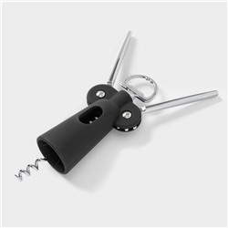 Штопор для вина Доляна «Элегант», h=17.5 см, чёрный