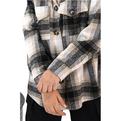 Рубашка для девочки Квадро-1 (Коричневый)