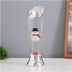 Лава лампа «Снеговик» LED 3хААА, USB серебро 6.5×8×23.7 см