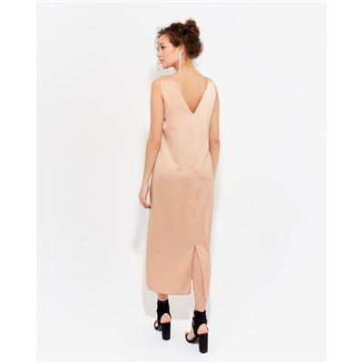 Платье миди женское MINAKU: Silk Pleasure, цвет кофе, размер 50