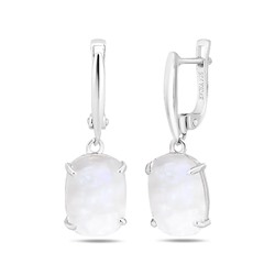 Серьги, лунный камень, Амур