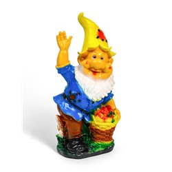 Садовая фигура из гипса «Гном с яблоками», 29×10×15 см