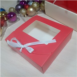 Коробка подарочная лиловая 16х16х5см