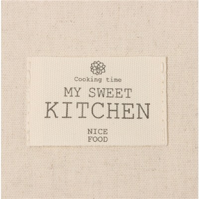 Фартук кухонный «Этель» ECO, 60×70 см, 70% хлопок, 30% лён, 190 г/м², молочный