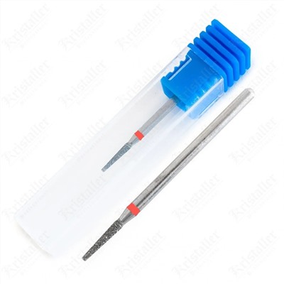 Nail Art Фреза алмазная конус 19, красный 16806