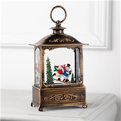 Светодиодная фигура «Снеговики на лыжах» 14.5×22×8 см, пластик, батарейки ААх3 (не в комплекте), USB, свечение тёплое белое