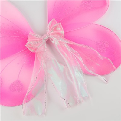 Карнавальный набор «Бабочка» с блёстками, юбка, крылья, розовый