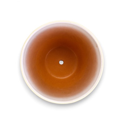 Горшок для цветов «Тропики », 5 л, d=22 см, h=19.5 см, с поддоном, керамика, белый