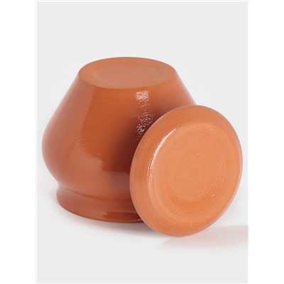 Горшочек под жаркое с крышкой Вятская керамика «Терракота», 700 мл, оранжевый