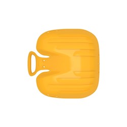 Санки-ледянки с мягкой сидушкой «Вираж», жёлтые, 39×37 см