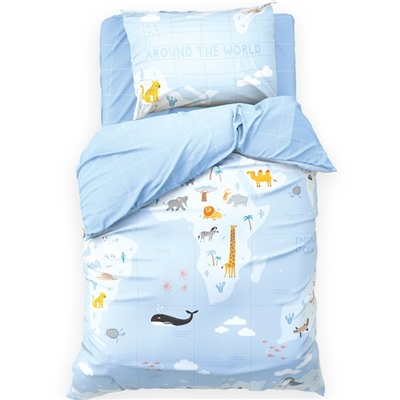 Постельное бельё 1.5-спальное «Этель» Around the world, бязь