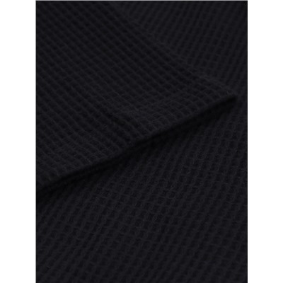 Халат вафельный женский SL HOME: Basic «Дарк Маре», размер 46-48, чёрный