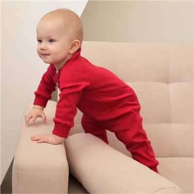 Комбинезон детский MINAKU, рост 56-62 см, малиновый