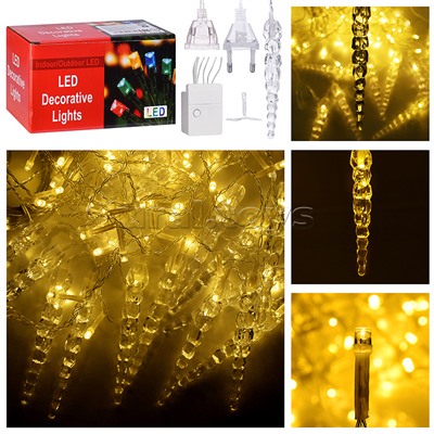 Электрогирлянда Бахрома, 3м, 96 ламп, теплый