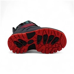 Ботинки на меху 1831-3-3 черно красные