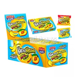 Жевательная конфета "Кисломания" банан и персик 14 гр (30шт)