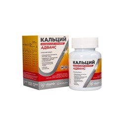 Кальций минеральный комплекс Адванс «Витамир», поддержка костей, зубов и обмена веществ, 60 таблеток
