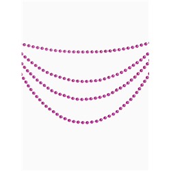 Бусы на ёлку «Шар», длина 2.7 м, d=7 мм, малиновые