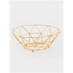 Ваза для фруктов «Доляна. Геометрия Голд», 25.5×27×10 см, золотистая
