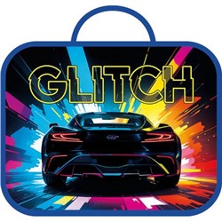 Папка школьника А4 с ручками 33,5х26х6 см ПШ-11 "GLITCH" ткань Пчелка
