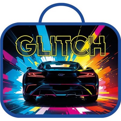 Папка школьника А4 с ручками 33,5х26х6 см ПШ-11 "GLITCH" ткань Пчелка