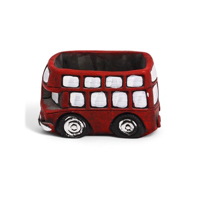 Горшок для цветов «Автобус Барт» керамический, 300 мл, 11.5×7×7 см, красный