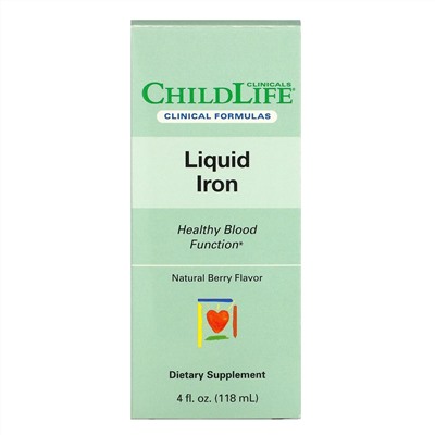 Childlife Clinicals, жидкое железо, с натуральным ягодным вкусом, 118 мл (4 жидк. унции)