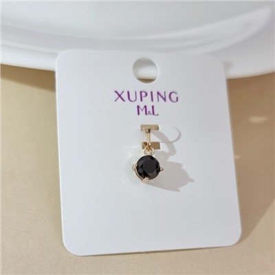 Кулон коллекция "Xuping ML" покрытие позолота, вставка: фианит, цвет: черный, арт.101.181