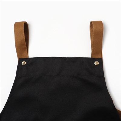 Фартук «Этель», чёрный, 69×74 см,100% п/э