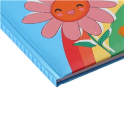 Записная книжка А6, 48 листов в клетку "Цветочек", твёрдая обложка, глянцевая ламинация, блок офсет 70г/м2