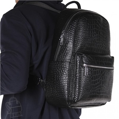 Рюкзак мужской кожаный 23130H black Heanbag