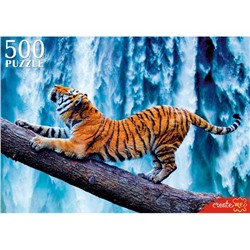 Пазлы 500 "Тигр у водопада"