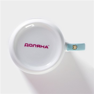 Кружка детская Доляна «Котик», 230 мл, керамика, белая