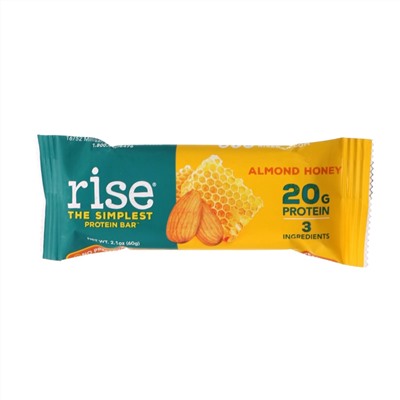 Rise Bar, THE SIMPLEST PROTEIN BAR, Almond Honey, 12 Bars, 2.1 oz (60 g) Each