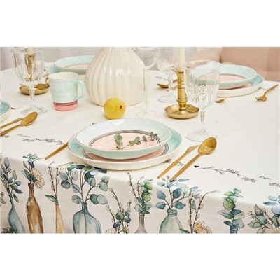 Скатерть «Этель» Flower mood, 146×110 см, 100% хлопок, репс 210 г/м²