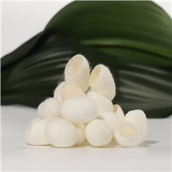 Набор спонжей для пилинга из тутового шелкопряда, 20 шт., белый