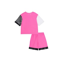 Комплект трикотажный для девочек: фуфайка (футболка), шорты