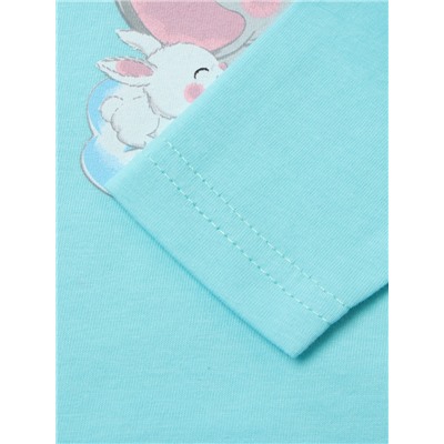 Боди детское с длинным рукавом, рост 74 см, мятное