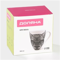 Кружка Доляна «Пантера», 350 мл, фарфор