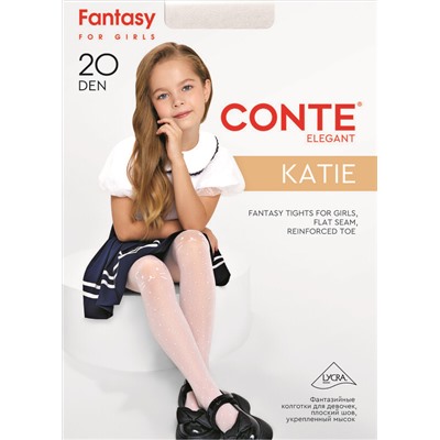 CONTE Колготки в точку с рисунком «кот» KATIE