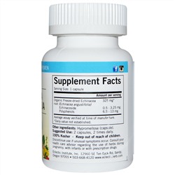Eclectic Institute, Echinacea Angustifolia, 325 mg, 90 Non-GMO Veg Caps