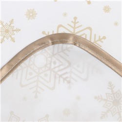 Фартук Доляна Снежинки золотые 70×80 см, 100% п/э