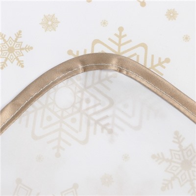 Фартук Доляна Снежинки золотые 70×80 см, 100% п/э